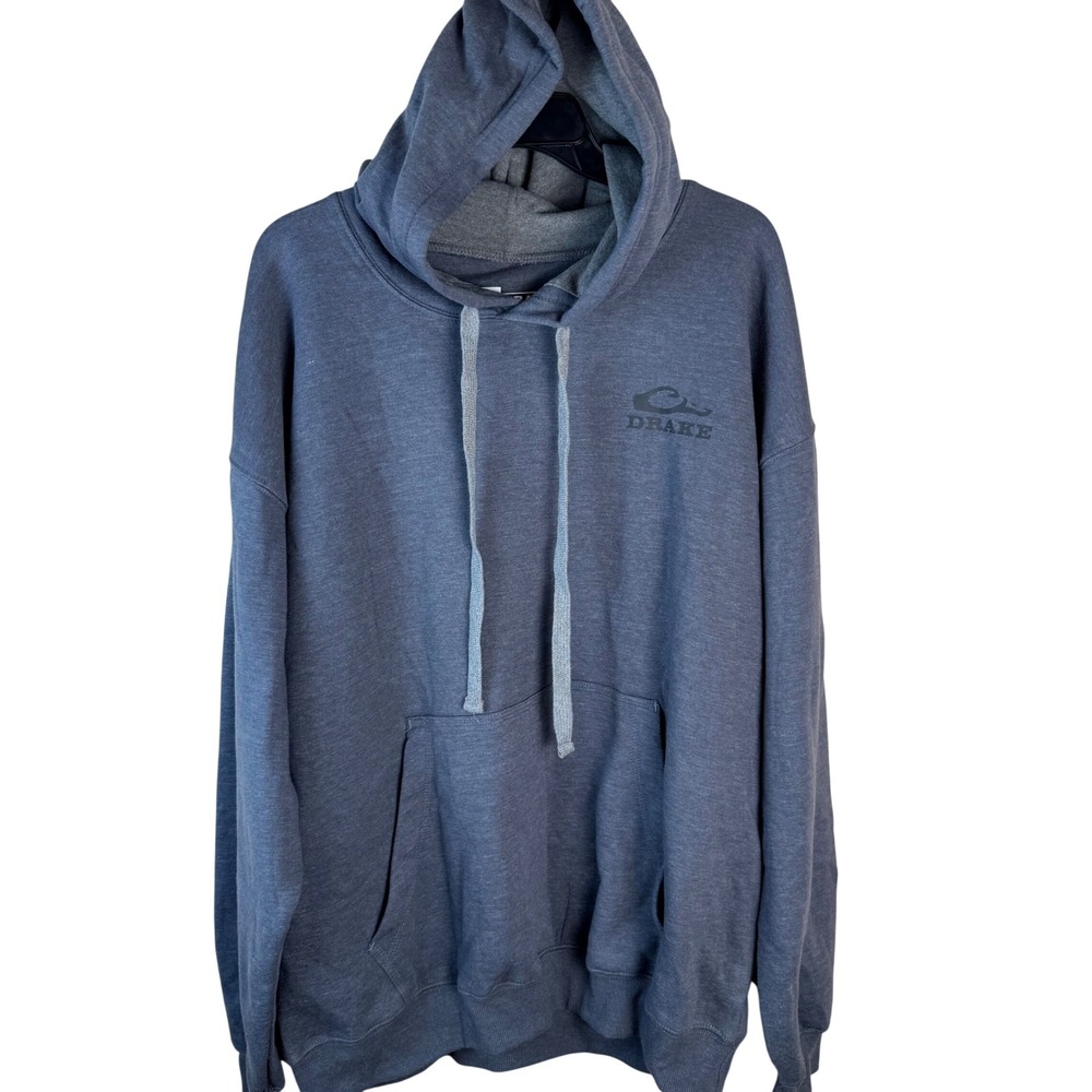 Drake Waterfowl‎ Mallard Duck Graphic Hoodie Gray XL
